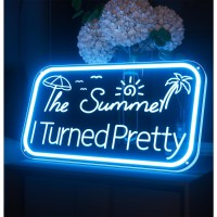 The Summer I Turned Pretty Neon Signs For Room Wall Decor Personalized Neon Signs For Girls Bedroom Bar Cafe Decoration Adju