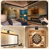 Newreach 1653 Plug In Picture Light With 2 Remote Control 12W Dimmmable Led Art Light With 10Ft Cord Cri95 3000K Modern Pa