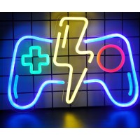 Game Pad Controller Neon Sign 11 15 For Room Decor Teen Kids Led Wall Decor Gamer Gifts Blue