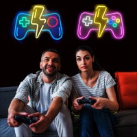 Game Pad Controller Neon Sign 11 15 For Room Decor Teen Kids Led Wall Decor Gamer Gifts Blue