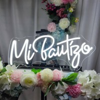 Mi Bautizo Neon Sign For Wall Decor Mi Bautizo Led Neon Sign Neon Mi Bautizo Sign Perfect For Childrens Birthday Decoration Ro