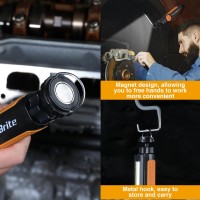 Everbrite 2 Pack Led Rechargeable Work Light 800Lm Cob Foldable Flashlight Magnetic Work Lights With Hanging Hook 360 270 R