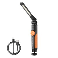 Everbrite Led Rechargeable Work Light 800Lm Cob Foldable Flashlight Magnetic Work Lights With Hanging Hook 360 270 Rotation