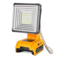 1500Lm Cordless Light For Dewalt 20V Max Lithiumion Battery Portable Led Spotlight With Usb Typec Port 25W Led Work Light