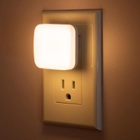 Led Night Lights Plug Into Wall, Nightlights With Light Sensor Dusk To Dawn, 0.3W Square Plug In Night Light For Kids, 3000K Warm White Night Light For Bathroom Bedroom Kitchen, 2 Pack Night Lights