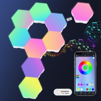 Vathug Hexagon Lights Hexagon Led Lights Led Wall Lights Gaming Lights With App Smart Control Music Sync Rgb Led Panel Light