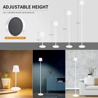 Imqsqik Cordless Floor Lamp For Outdoorindoor Builtin 6800 Mah Battery Led Battery Operated Lamp Rechargeable With Touch Con