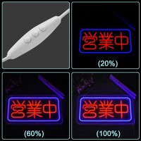 Jomobuty Japanese Open Neon Sign Led Neon Lights With Dimmable Switch In Business Wall Decor Japanese Style Neon Billboard F