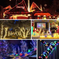 Surled 164Ft Rope Lights Outdoor String Lights Plug In 500 Led 16 Colors With Remote Control Waterproof Outdoor Rope Lights Fo