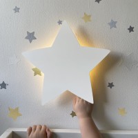 Kaleoli Nursery Star Night Light Pack Of 1 Nursery Wall Decals Rechargeable Baby Night Light Baby Room Decor Breastfee