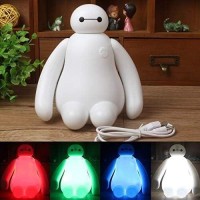 Charging RGB cartoon hero cartoon BayMax LED night light children gifts home decor bedroom bedside lampExplanationCurrently only white lightcolor WhiteSize 128103121mmWeight 01kgSuitable occasions bedroom dress upchildren giftsleisure partyPackage1 Night 