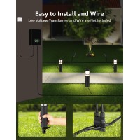 Sunvie 12Pack Low Voltage Landscape Pathway Lights 3W Outdoor Landscape Lighting 3000K 1224V Led Bollard Path Lights Wired Cri