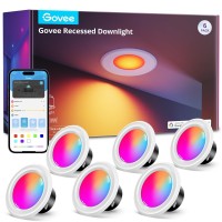 Govee Smart Retrofit Recessed Lighting 4 Inches 6 Pack