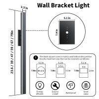 Jhotec 6-In-1Rgb Outdoor Wall Light Modern Wall Light With Music Rhythm Led Wall Light Outdoor Wall Sconce Outdoor Bar Led Lights Corner Lighting And Indoor Wall Lights Dual Use Ip65 Not Rust Aluminum