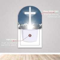 Axxitude Cross Heaven Night Lights Plug Into Wall For Girls Boys Room Night Light Led Lamp Dusk To Dawn Sensor Round Lamp For Be