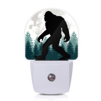 Axxitude Big Foot Forest Moon Night Lights Plug Into Wall For Girls Boys Room Night Light Led Lamp Dusk To Dawn Sensor Round Lam