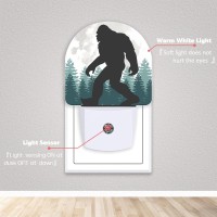 Axxitude Big Foot Forest Moon Night Lights Plug Into Wall For Girls Boys Room Night Light Led Lamp Dusk To Dawn Sensor Round Lam