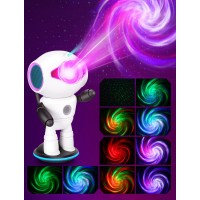 Astronauta Star Galaxy Projector Light, Galaxy Projector Night Light With Bluetooth Speaker & Robot Diy Doodle Stickers 4800Mah Star Projector Decorations For Bedroom Living Room Decor