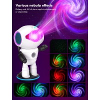 Astronauta Star Galaxy Projector Light, Galaxy Projector Night Light With Bluetooth Speaker & Robot Diy Doodle Stickers 4800Mah Star Projector Decorations For Bedroom Living Room Decor