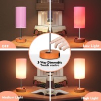 Gugsey Bedside Table Lamp With Usb Port Touch Desk Lamp For Bedroom 3 Way Dimmable Small Nightstand Lamp For Living Room Dor