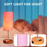 Gugsey Bedside Table Lamp With Usb Port Touch Desk Lamp For Bedroom 3 Way Dimmable Small Nightstand Lamp For Living Room Dor