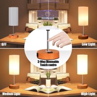 Gugsey Bedside Table Lamp With Usb Port Touch Desk Lamp For Bedroom 3 Way Dimmable Small Nightstand Lamp For Living Room Dor