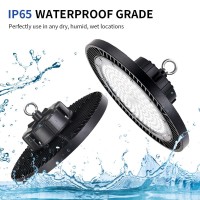 Gugsey Led Shop Lights 200W 28000Lm 5000K 6 Pack Ufo Led High Bay Light With Plug 5 Cable And Hook Ring High Bay Led Lightin