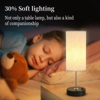 Gugsey Bedside Table Lamp With Usb Port Touch Desk Lamp For Bedroom 3 Way Dimmable Small Nightstand Lamp For Living Room Dor