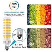 E11 Led Bulb Dimmable Jde11 120V 100W Halogen Equivalent T3T4 Mini Candelabra Base 3000K Warm White 10W 1000 Lumen E11 Bulb