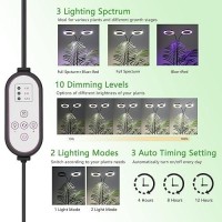 Geciliaoran Grow Light For Indoor Plants Full Spectrum Led Halo Plant Lights With Stand Floor Standing Growing Lamp With Adjus