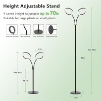 Geciliaoran Grow Light For Indoor Plants Full Spectrum Led Halo Plant Lights With Stand Floor Standing Growing Lamp With Adjus