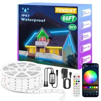 Tendist Outdoor Led Strip Lights Ip67 Waterproof Led Light For Outside App Remote Control Rgb Music Sync Exterior Rope Light S