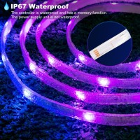 Tendist Outdoor Led Strip Lights Ip67 Waterproof Led Light For Outside App Remote Control Rgb Music Sync Exterior Rope Light S