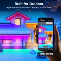 Tendist Outdoor Led Strip Lights Ip67 Waterproof Led Light For Outside App Remote Control Rgb Music Sync Exterior Rope Light S