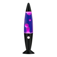 Vanful 16 Inches Purple Magma Lamp With White Wax Black Base Soothing Liquid Motion Lamp Home Decoration Bedroom Living Room Nig