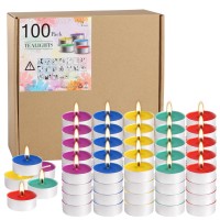 Assorted Colors Tea Lights Candle Bulk 5 Colors 4 Hours Unscented Smokeless Votive Candles For Anniversaries Shabbat Valenti