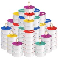 Assorted Colors Tea Lights Candle Bulk 5 Colors 4 Hours Unscented Smokeless Votive Candles For Anniversaries Shabbat Valenti