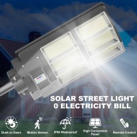 Jadisi Street Lights Solar Powered Ip67 Waterproof 30000Lm Brightness 7000K Color Temperature For Outdoor Led Street Lighting