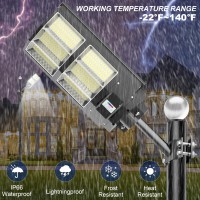 Jadisi Street Lights Solar Powered Ip67 Waterproof 30000Lm Brightness 7000K Color Temperature For Outdoor Led Street Lighting