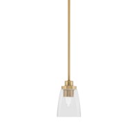 Odyssey Stem Hung Mini Pendant, New Age Brass Finish, 4.5