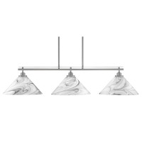 Odyssey 3 Light Isl& Light, Brushed Nickel Finish, 12