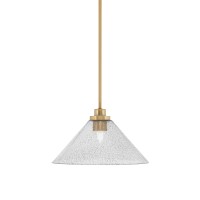 Odyssey Stem Hung Mini Pendant, New Age Brass Finish, 12