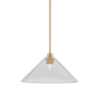 Odyssey Stem Hung Mini Pendant, New Age Brass Finish, 16