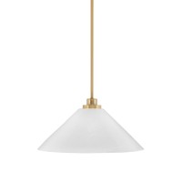 Odyssey Stem Hung Mini Pendant, New Age Brass Finish, 16