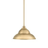 Odyssey Stem Hung Mini Pendant, New Age Brass Finish, 13