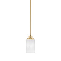 Odyssey Stem Hung Mini Pendant, New Age Brass Finish, 4