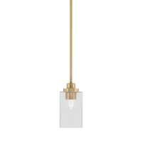 Odyssey Stem Hung Mini Pendant, New Age Brass Finish, 4