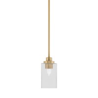 Odyssey Stem Hung Mini Pendant, New Age Brass Finish, 4