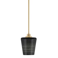 Odyssey Stem Hung Mini Pendant, New Age Brass Finish, 6