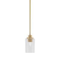 Odyssey Stem Hung Mini Pendant, New Age Brass Finish, 4